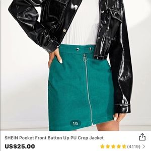 Shein leather jacket